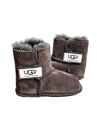 WoW~ Ugg Australia Sz S Infant Gray Erin Bootie Shepskin Crip Walker Shoes K24 • $14.99