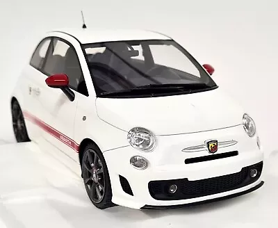 TopSpeed 1/18 - Fiat 500 Abarth 595 Gara White Resin Scale Model Car • $327.30