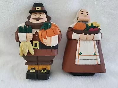 Vintage Midwest (Eddie Walker Like) Thanksgiving Pilgrims Couple Figurine 6 Inch • $21.95
