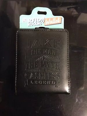 Jake Top Bloke Pre-Personalised Men’s Wallet Grey Free Post • £4.50