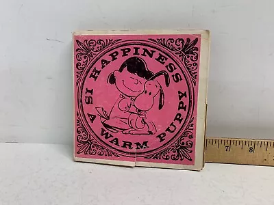 Vintage 1st Edition HC HAPPINESS IS A WARM PUPPY 1962 Charles M. Schulz A012 • $5.95