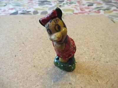 Very Old Walt Disney Minnie Mouse Chakware Figure Wdp Vintage Chip On Nose • $28