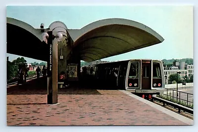 Washington D.C. Metro Train Rhode Island Ave Station Chrome Postcard C. 1976 • $5.99