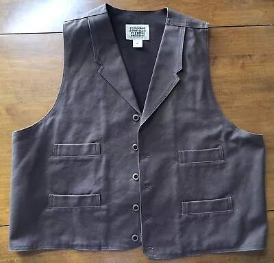 BROWN Frontier Classics Old West Victorian 1883 Style Mens Single Breasted Vest • $35