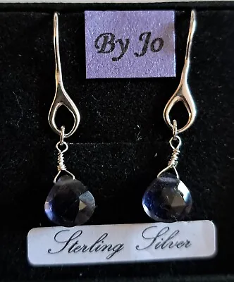 Sterling Silver And Iolite Drop Earrings • £39.99