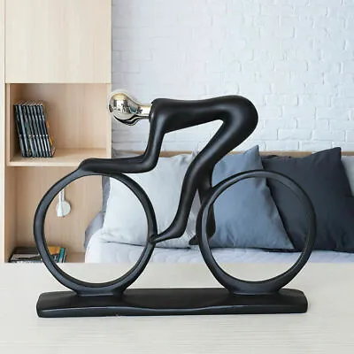 $29.99 • Buy Art Deco Sculpture Abstract Bicycle Rider Resin Statue Bike Racing Figurines