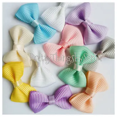 Mini Bow Tie-Pastel Ribbon Bow Tie-Grosgrain Bow-Pack Of 10/25-Wedding Favour • £1.65