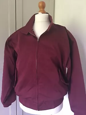£18.75 • Buy Relco Harringtons Mens Bomber Jacket Maroon Red Burgundy Size XL Fresh Laundered