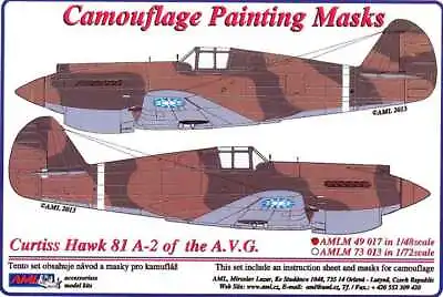 AML Models 1/48 CAMOUFLAGE PAINT MASKS CURTISS HAWK 81A-2 A.V.G. Flying Tigers • $5.50