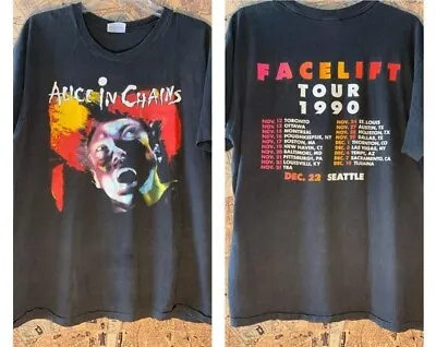Alice In Chains Facelift 1990 Tour T-Shirt Vintage • $25.19