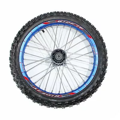 BLUE 15mm Axle 70/100- 17 17  Inch Front Wheel Rim Knobby Tyre PIT PRO Dirt Bike • $119.29