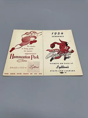 NFL Go Go Chicago Cardinals Vintage Defunct 1954 Team Logo Pocket Schedule • $79.99