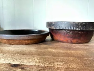 VTG Cook-Rite Stoneware Set Mixing Bowl And Pie Dish • $42