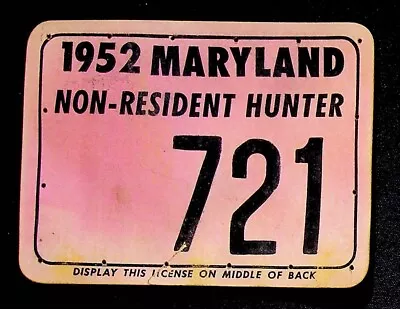 Maryland Non-Resident Hunter Hunting License  • $9.95