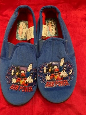 £2 • Buy New Power Rangers Slippers, Size 13 Blue/Raw Power On Front,soft Material Elast 