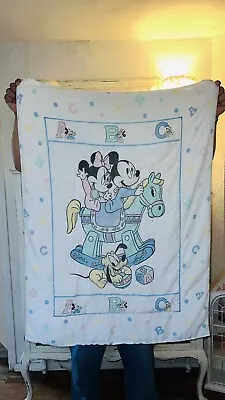 Vintage Minnie Mickey Dundee Crib Blanket Comforter • $99.99