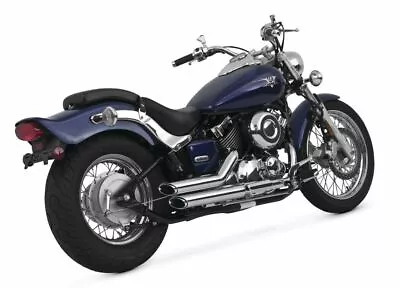 $549.99 • Buy Shortshots Staggered Exhaust For Yamaha XVS650 V-Star 2004-2015 Chrome