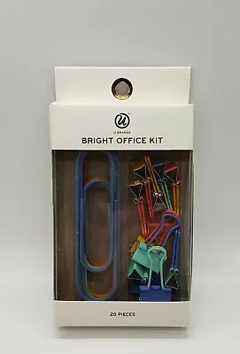 New U Brands Bright Office Kit 20 Pieces- Binder Clips/X-Large Paper Clips • $5