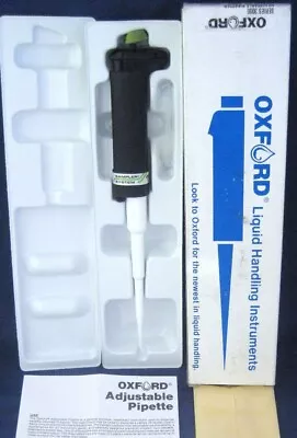 $19.99 • Buy NEW Oxford 10 - 50uL Adjustable Micro Pipette Series 3000 Sampler System Pipet