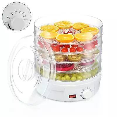 350W Electric Food Dehydrator Fruit Meat Beef Dryer Veg Preserver Machine 5 Tray • £20.99