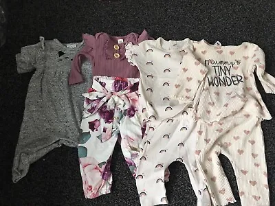 £1.20 • Buy Baby Girl 0-3 Months Outfit Sets Bundle Leggings/ Tops/ Romper George Fred & Flo