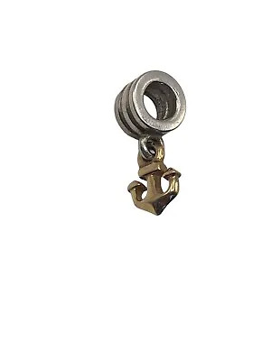 Authentic Pandora Retired 14k Gold And Sterling Ship Boat Anchor Dangle Charm • £62.73