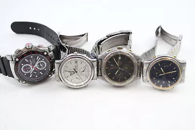 Seiko Mens Quartz Chronograph WRISTWATCHES SPARE & REPAIR Inc Sportura Etc X 4 • £14.50