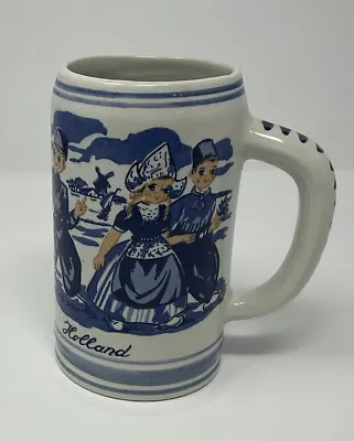 Vintage Delft Blue Porcelain Heineken Beer Mug Stein Holland Handpainted • $25