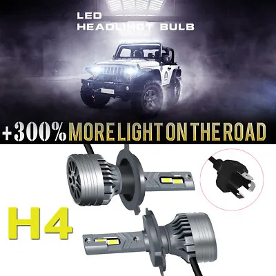 2X H4 HB2 9003 LED Headlight Kit Car Bulbs 800W 96000LM High And Low Beam Bright • £15.50