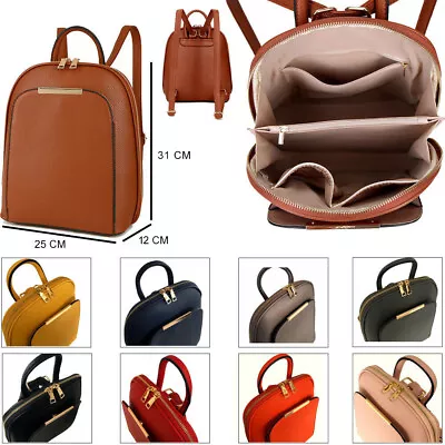 Womens Ladies Girls Small Backpack Rucksack Laptop Work Bag School College Plain • £24.95