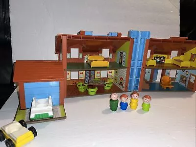 Vintage Fisher Price Little People 1980 Brown Tudor House 952 Figure Accessories • $29.99