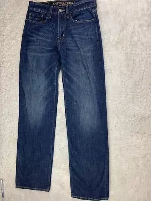 American Eagle Size 28x34 Mens Jeans Loose (Actual Inseam 33) Dark Wash Cotton • $27.99