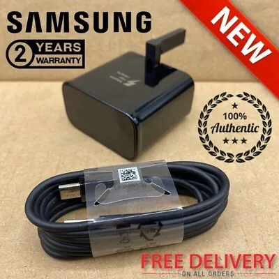 £2.79 • Buy Genuine Samsung Quick Charger Plug TypeC Cable For Galaxy S9 S10 S20+S21 S22 S23