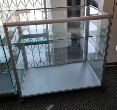 £49 • Buy Shop Display Cabinet/ Counter. On Wheels.  Aluminium 