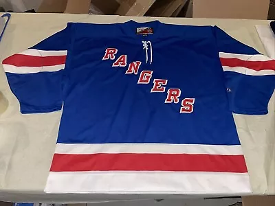 Nwot New York Rangers Pro Player Hockey Jersey Mens Xl Blue Clean Vtg 90s New • $100