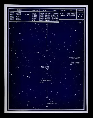 Astronomy Deep Sky Star Chart No 11 Constellation Cetus Galaxies Sarna Map • $9.99