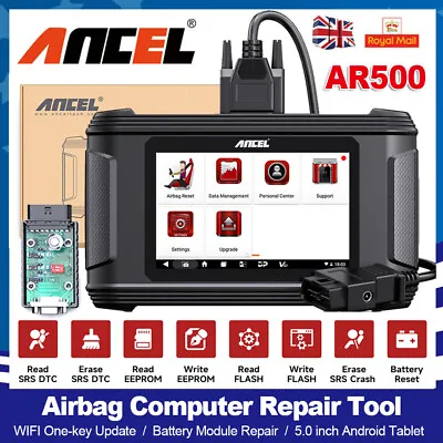 ANCEL Car SRS Airbag Diagnostic Tool Battery & Airbag Module Repair OBD2 Scanner • £779.99