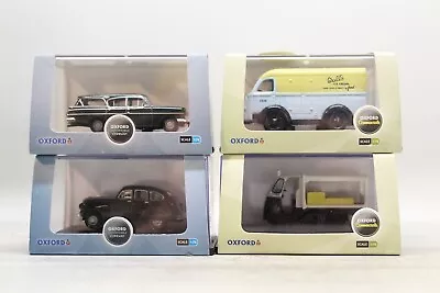 4 X OXFORD 1:76 OO GAUGE CARS MILK VANS BOXED MODELS G5 • £15