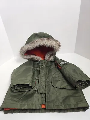 Baby Gap Toddler Size 12-18 Months Cold Control Max Parka Jacket Boy Army Green • $15.90