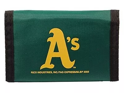 Rico Industries MLB Oakland Athletics Nylon Trifold Wallet One Size • $11.96
