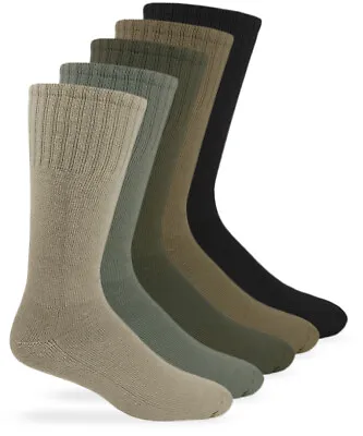 Jefferies Socks Mens Womens Military Uniform Rib Combat Mid Calf Boot Socks 6PK • $22.99