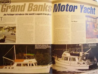 Original Model Boat Plan 2004 Grand Banks Motor Yacht Sport And Fishing Cruiser • $12.62