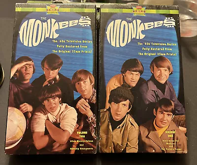 The Monkees TV Series VHS 2 Tape Volume 1 & 2  Total Tork Jones Nesmith Dolenz • $91.14