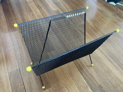 £30 • Buy 60s ATOMIC MAGAZINE RACK, Vintage, Mid Century, Retro Newspaper Holder