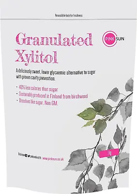 PINK SUN Xylitol Sweetener 1kg Or 3kg 5kg Sugar Replacement Granules Substitute • £16.64