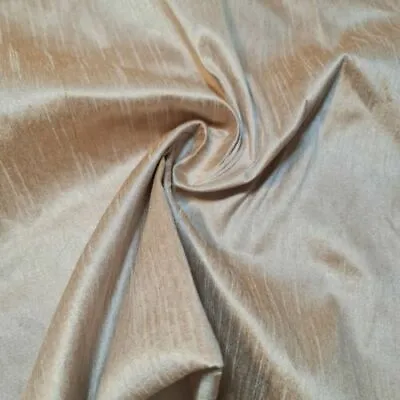 Raw Silk Faux Dupion Fabric Polyester Bridal Dress Craft Quilting Material 44  • £8.99