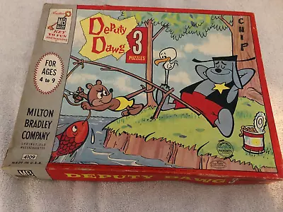 Vintage Milton Bradley Puzzle 3 Deputy Dawg #4109 (1960) 3 Different Puzzles • $15