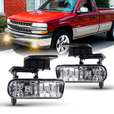 Fog Light For 99-02 Chevy Silverado 2000-2006 Tahoe Suburban Fog Lights Clear • $27.29