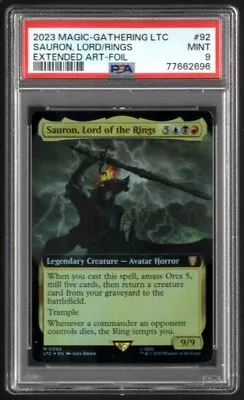 Sauron Lord Of The Rings Psa 9 Mint Foil #92 Sp 2023 Magic The Gathering Ltr Tcg • $0.99