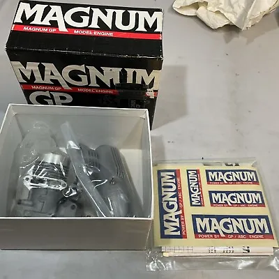 Magnum 25 Gp Abc Nitro Engine Rc Airplane Motor & Muffler Taiwan Vintage Nos • $50.99